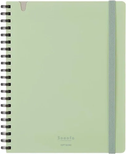 Miniatura 12 de KOKUYO Sooofa - Cuaderno gráfico de 7.2 x 5.5 pulgadas, cuaderno de anillo suave para mujer, cuadrícula de 0.157 in, 80 hojas perforadas, negro