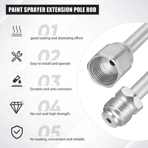 Miniatura 5 de 9 puntas de rociador de pintura sin aire, punta de pulverización reversible, boquilla rociadora de pintura sin aire y extensión de punta de pistola