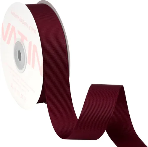 Miniatura 142 de Vatin - Rollo de cinta de grogrén, rollos de 25-50 yardas, perfecto para decoración de bodas, coronas, baby showers, envolturas de paquete de regalo