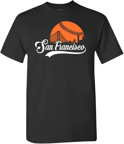 Miniatura 32 de Xtreme Apparrel Cityscape Skyline - Camiseta para hombre para fanáticos del béisbol Miami - Camisa negra