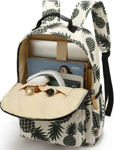 Miniatura 111 de Leaper Mochila para laptop para mujer: linda mochila floral para escuela, universidad, viajes, trabajo, mochila ligera para niños, Negro margarita