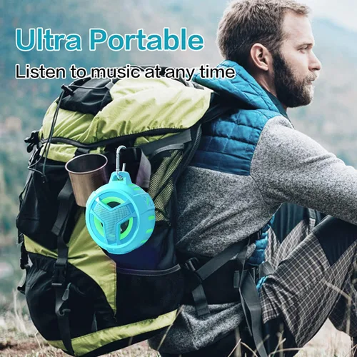 Miniatura 3 de EBODA - Altavoz de ducha impermeable con Bluetooth, IPX7, flotante, portátil, inalámbrico, pequeños altavoces, tiempo de reproducción de 24H con luz