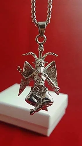 Miniatura 2 de Iglesia de Satanás Baphomet Colgante Collar 316L Acero Inoxidable Eliphas Levi