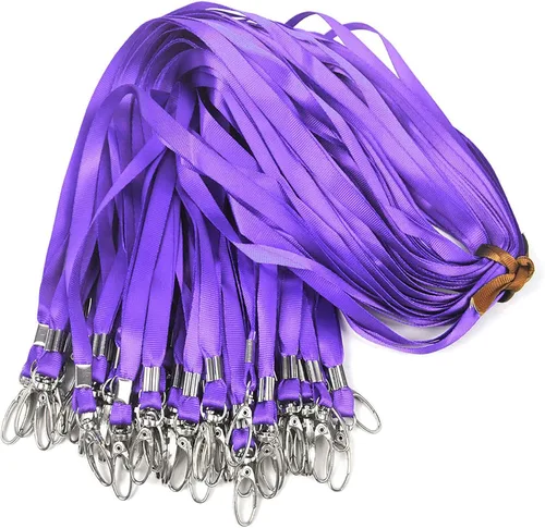 Miniatura 9 de Bird Fiy 50 cordones azules de nailon a granel para insignias de identificación, cordones de insignia, ganchos giratorios, clips ideales