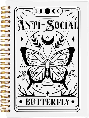 Miniatura 11 de Cuaderno gótico en espiral, diario gótico para parejas, cuaderno gótico para mujeres y hombres escritura, cuaderno de espiral para parejas de 8.3 x