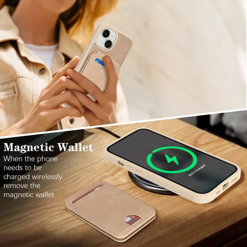 Miniatura 5 de Havaya Funda MagSafe compatible con iPhone 14 Pro Max con tarjetero - Funda magnética desmontable 2 en 1 - Ranuras para tarjetas de crédito de carga