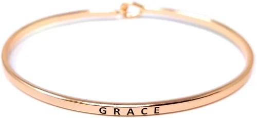 Miniatura 31 de By you - Brazalete con gancho, pulsera delgada grabada con un mensaje positivo e inspirador