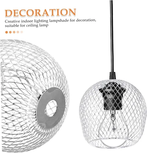 Miniatura 3 de Cabilock 1pc lámpara de metal cubierta lámpara decoración accesorio fácil instalación