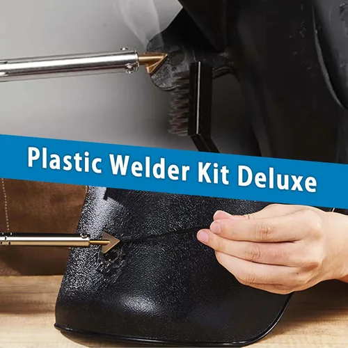 Miniatura 8 de Kit de Soldador de Plástico de 130W Deluxe, Kit de Soldador de Hierro de Soldadura de Plástico 3-en-1, Herramienta Profesional de Reparación de Negro