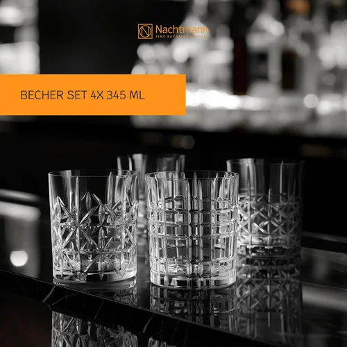Miniatura 2 de Nachtmann Highland - Vaso de whisky de 12 onzas (juego de 4), vaso de whisky de 4 pulgadas para whisky escocés, ron, licores, utensilios de bar