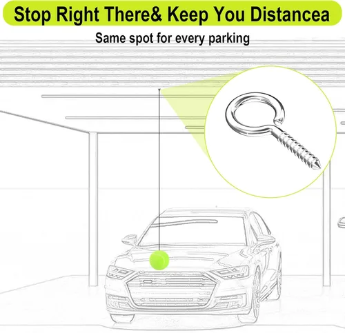Miniatura 4 de BFXM Ayuda de estacionamiento para garaje con pelota de tenis, sistema de guía de estacionamiento para accesorios de garaje, indicador de parada