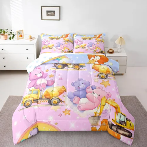 Miniatura 32 de Castle Fairy - Juego de funda de edredón con bandera estadounidense tamaño King, ropa de cama para niñas y adolescentes, funda de edredón con Multi