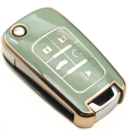Miniatura 9 de FEYOUN Funda para llavero compatible con Chevy Chevrolet Equinox Camaro Cruze Malibu Sonic Volt Spark Impala Buick Encore Allure TPU remoto sin Negro