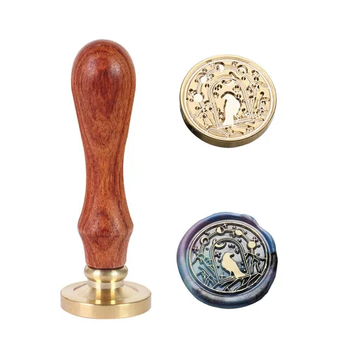 Miniatura 12 de Juego de 4 sellos de cera de animales de estrella, sellos de cuervo, gato, luna para invitaciones de boda, tarjetas de cartas, envoltura de regalo