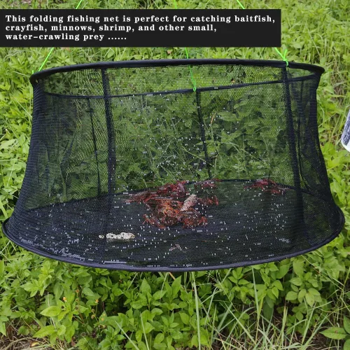 Miniatura 5 de Drasry Fishing Net Trap for Bait Minnow Shrimp Crayfish Foldable Fish Crawdad Lobsters Cast Net Collapsible