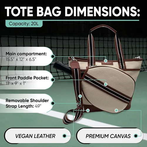 Miniatura 6 de Pickln Bolso de lujo para mujer, de piel vegana, de lujo, para pickleball