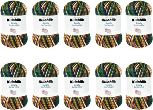 Miniatura 90 de 50g (1x50g) Hilo Acrílico para Crochet y Tejido, Hilo Degradado Colorido, 1 Rollo de Madejas, Hilo Acrílico Multicolor, Perfecto para Proyectos
