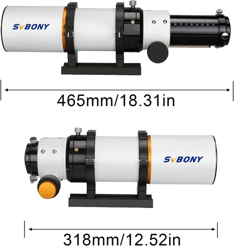 Miniatura 9 de SVBONY Tubo de telescopio portátil SV503, tubo óptico de dispersión extra baja 70ED F6, enfocador de rap de microreducción, para astrofotografía