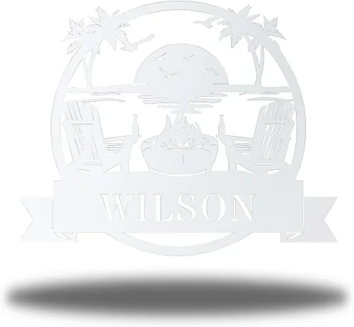 Miniatura 3 de Riverside Designs Coastal Beach Scene - Letrero personalizado para decoración de pared de acero con monograma de océano y metal, resistente al agua