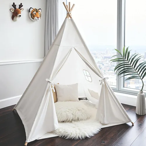 Miniatura 9 de Tienda de campaña tipi para niños, tiendas de campaña para niños y niñas, casa de juegos de regalos para juegos en interiores y exteriores, casa