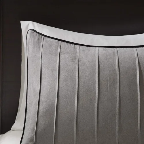 Miniatura 4 de Madison Park Acogedor juego de edredón casual con diseño de bloques para todas las estaciones, falda de cama a juego, almohadas decorativas, King