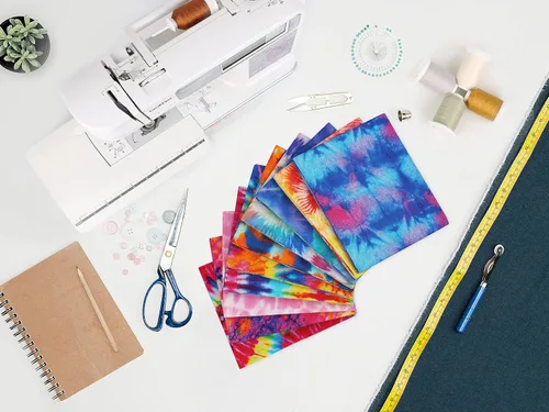 Miniatura 5 de Craftido -25 Opciones- Paquetes de Tela 100% Algodón para Quilting 10pcs Fat Quarters 18"x21"-Peso Medio 5.2 oz- Algodón Suave para Acolchado, Tie