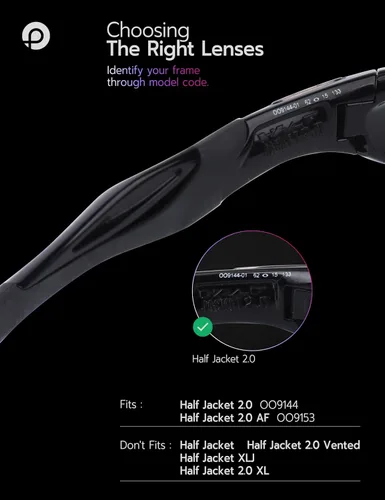 Miniatura 2 de Lentes de repuesto y kits de goma para gafas de sol Oakley Half Jacket 2.0 OO9144 2.441 in