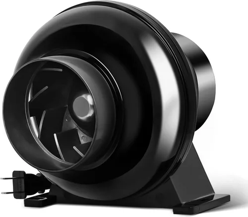 iPower Ventilador de ventilación en línea de conducto de 4 pulgadas y 195 CFM, ventilador de escape HVAC para tienda de cultivo, invernaderos,