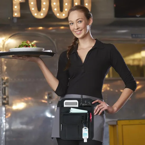 Miniatura 5 de Bolsa de cintura para servidor, bolsa de accesorios para camarera de restaurante, bolsa de dinero y utilidades para trabajar como camarero o camarera