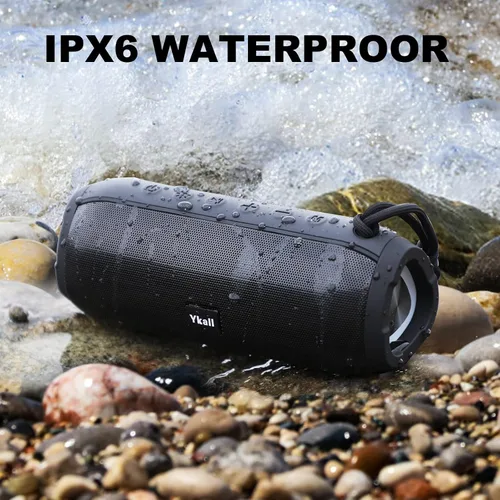 Miniatura 5 de Altavoces Bluetooth inalámbricos con sonido estéreo fuerte de 20 W, emparejamiento TWS para exteriores, altavoces de ducha impermeables IPX6, tiempo