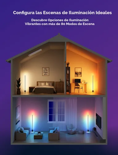 Miniatura 8 de Govee Lámpara de Pie 2 con Matter, RGBIC, LED Blanco Cálido y Frío, Compatible con Alexa, 1725lm, Sincronización de Música, Modos de Escena, Lámpara