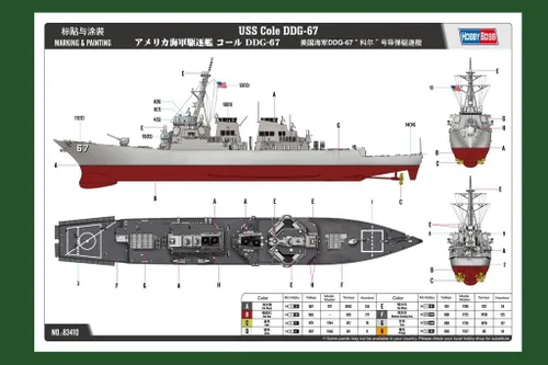 Miniatura 4 de Hobby Boss USS Cole DDG-67 Kit de construcción de modelo de barco