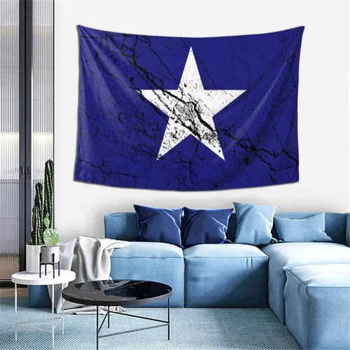 Miniatura 9 de LIFANGMI Bonnie Blue Flag Texture Effect Tapestry Wall Hanging 60x40 Inch Bedroom Living Room Dormitory Home Decoration Wall Tapestry