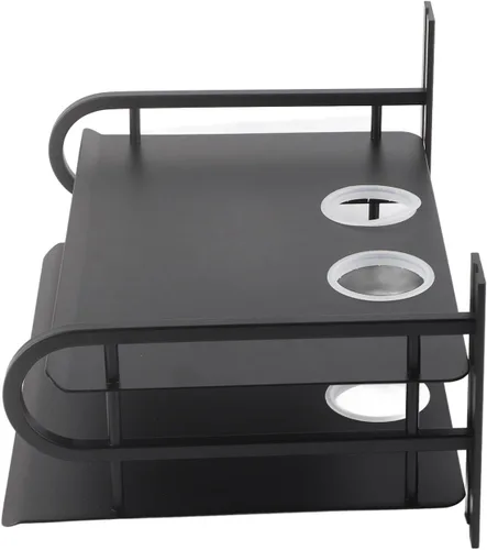 Miniatura 5 de Estante de montaje en pared, estante flotante de pared de doble capa, estante de caja de TV, estante montado en la pared, router DVD cable caja
