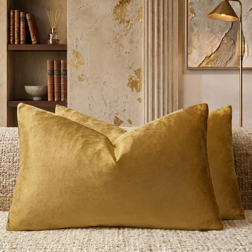 Miniatura 85 de Fundas de almohada GIGIZAZA decorativas de 20 x 20 pulgadas, juego de 2 fundas de almohada color taupe cuadradas para sofá, fundas de almohada Gris