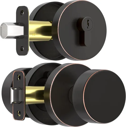 Miniatura 33 de Paquete de 4 perillas falsas interiores negras, perillas de puerta negras mate para puertas plegables de armario, manija de puerta redonda moderna