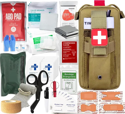 Miniatura 11 de Kit Médico de Trauma Kit de Control de Sangrado, Kits de Primeros Auxilios de Supervivencia de Emergencia EMT IFAK Kit Médico para Control