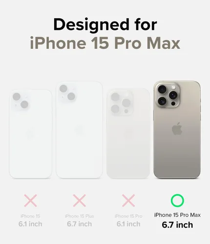 Miniatura 2 de Ringke Fusion para iPhone 15 Pro Max Funda [Resistente al Aceite y Suciedad] Tecnología Anti-Huellas Dactilares Previene Manchas Grasosas Funda