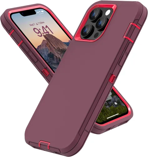 Miniatura 13 de Sansunto Funda para iPhone 13 Pro, doble capa de protección de cuerpo completo para hombres y mujeres, funda de goma de silicona no incorporada