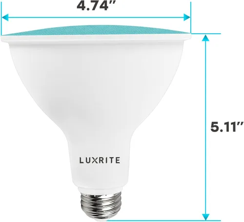 Miniatura 4 de LUXRITE Bombilla LED PAR38 azul de inundación, 8 W (equivalente a 45 W), bombilla LED azul de inundación, clasificación húmeda, certificación UL