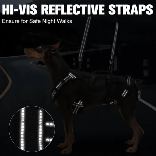 Miniatura 4 de BINGPET Arnés de elevación para perros, cabestrillo de cuerpo completo para perros grandes y medianos con soporte para patas traseras, arnés
