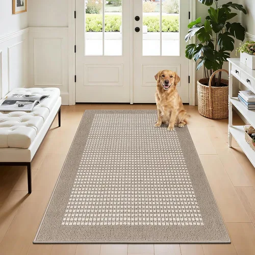 Miniatura 36 de Ileading Alfombra de pasillo de lavandería de 2 x 6 pies, antideslizante, con parte trasera de goma, lavable a máquina, alfombra gris