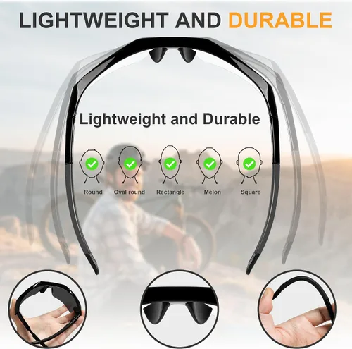 Miniatura 5 de Gafas de seguridad con protección UV para hombres, antiarañazos, conformes a ANSI z87+, gafas protectoras de goma antideslizante con patillas