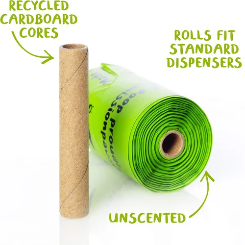 Miniatura 6 de PLANET POOP Página de inicio Bolsas compostables para excrementos de perro, 60 bolsas de basura de mascotas premium en rollos de repuesto