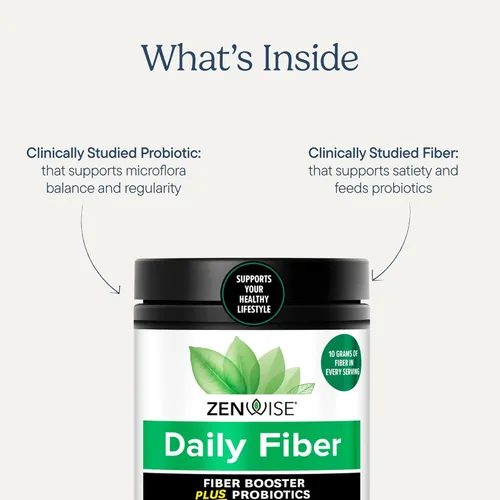 Miniatura 2 de Zenwise Health Suplemento diario de fibra probiótica con probióticos metabólicos para ayudar a controlar los antojos y apoyar la salud digestiva