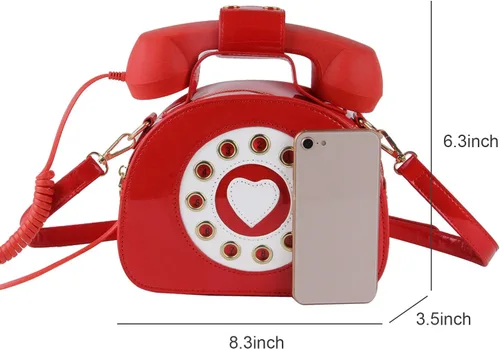 Miniatura 35 de Oweisong Divertido bolso de teléfono para mujer, bolso cruzado de hombro con asa superior para teléfono