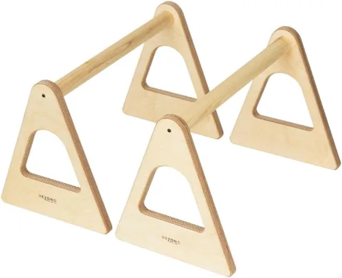 Miniatura 8 de Beyond Balance Wood Parallettes Push-up Bar Dip Station for Gymnastics Calisthenics Acrobatics Handstands Planche Push-ups L-sits Dips