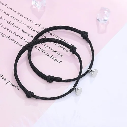 Miniatura 3 de Pulseras magnéticas para parejas, pulsera de cuerda trenzada de atracción mutua, regalos para parejas, mujeres, hombres, amantes, novio, novia, él