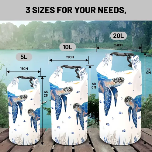 Miniatura 6 de Bolsa seca impermeable, mochila impermeable enrollable de 2L/5L/10L/20L/30L/40L, bolsas ligeras flotantes para kayak, canotaje, pesca, natación