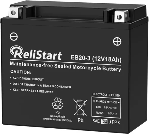 Batería de motocicleta YTX20HL, EB20-3, 12V 18Ah, 250 CCA, baterías de repuesto Powersport, batería sin mantenimiento AGM para bicicleta, ATV Scooter